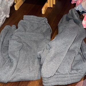 Woman’s  Gray Sweatshirt- pant set